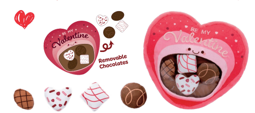 Be My Valentine Chocolate Plush that Opens and mini chocolate plushes come out. - Little Gift Nook