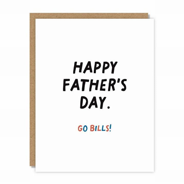 Happy Father's Day. Bills Father's Day Card. Blank inside. Comes with envelope. - Little Gift Nook