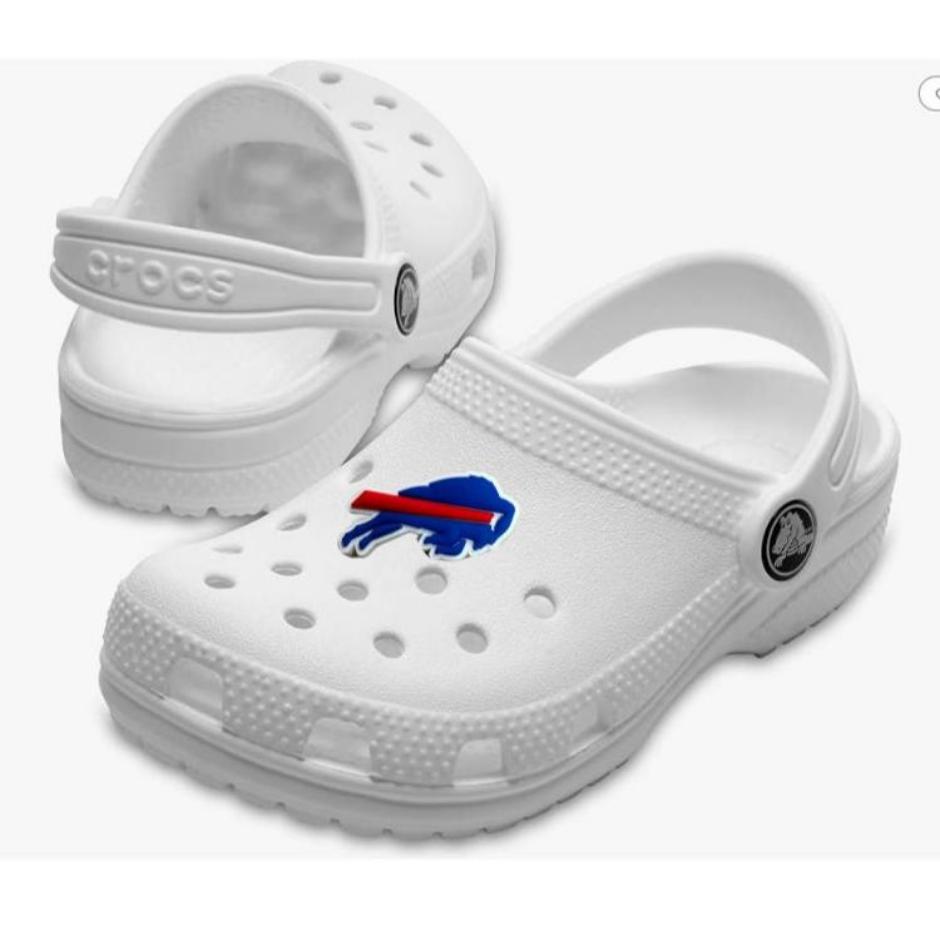 Buffalo Bills Logo Shoe Charm. Fits shoes like crocs. Blue red logo charm. - Little Gift Nook