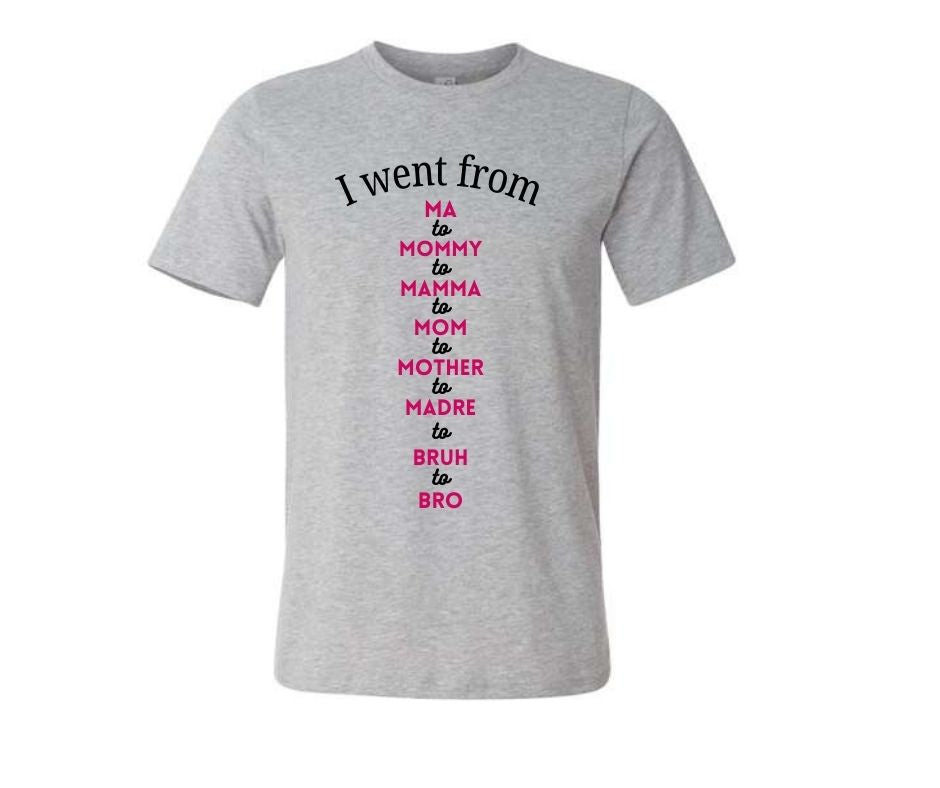 Custom mama shirt Glitter lettering front & back