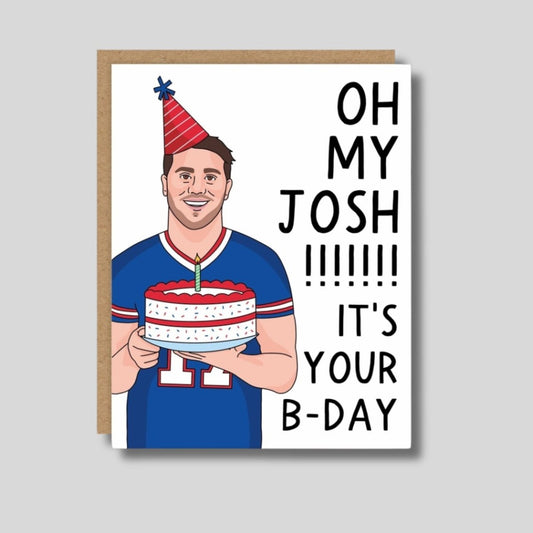 Oh My Josh! It's Your B-Day! Card Buffalo Bills Josh Allen - Little Gift Nook