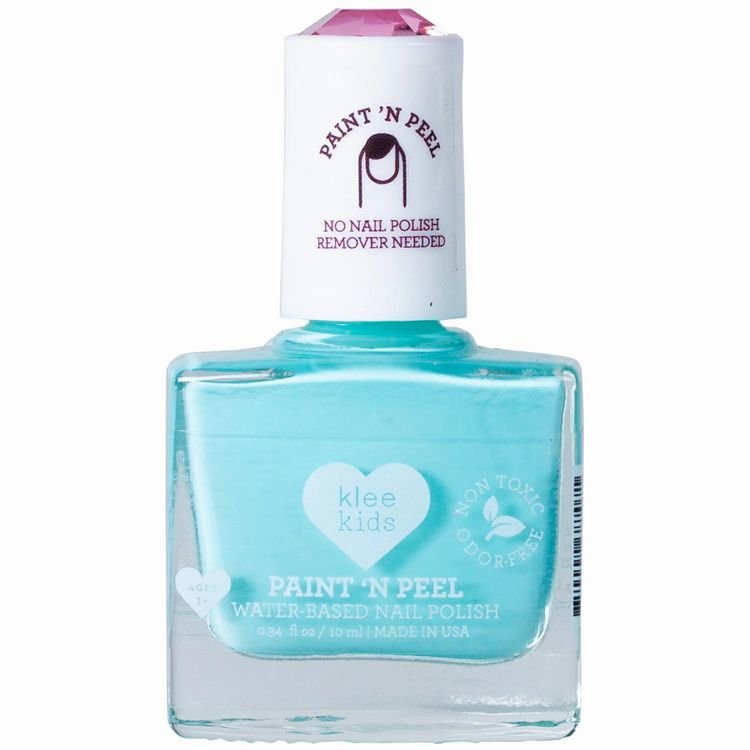 Klee Naturals Peel-Off Nail Polish – Madison Blue - non toxic - water based - Made in USA! - Little Gift Nook