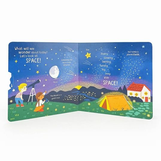 Little Wonders Space Interactive Board Book - Little Gift Nook