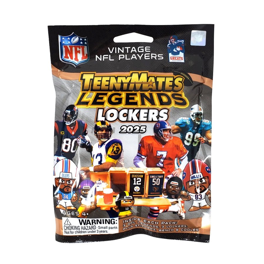 NFL Teenymates Legend Lockers 2025. Mystery Blind Bag. Contains 3 players, 3 lockers, decals. - Little Gift Nook