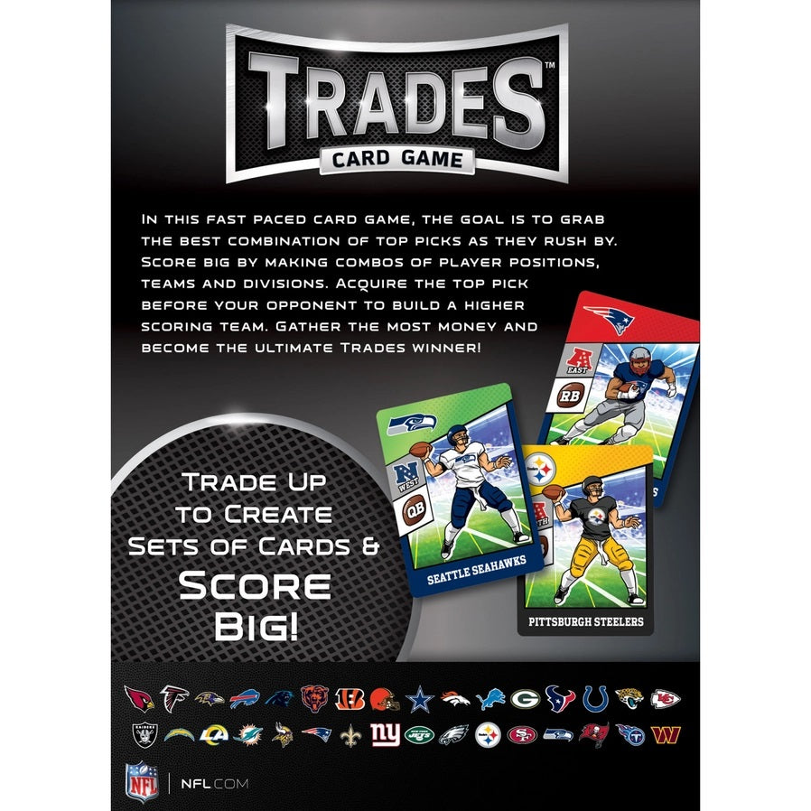 NFL Trades Card Game. Back of box exxplains how to play.- Little Gift Nook