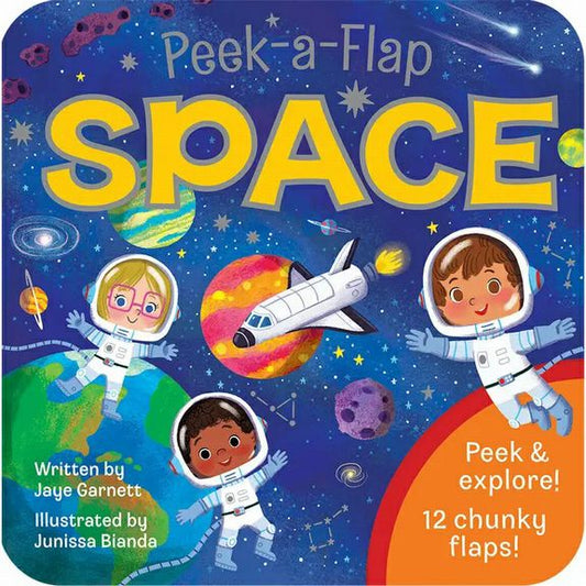 Space Peek a Flap Board Book - Little Gift Nook