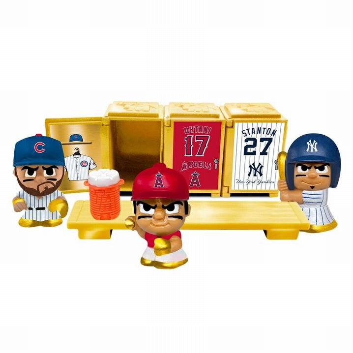 Teenymates Series 11 Mlb Locker Room Set Blind Bag Collectable. 3 Players, 3 lockers, 3 sets of deals, bench, and cooler. - Little Gift Nook