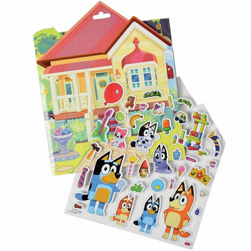 Bluey reusable stickers with fold out scene.