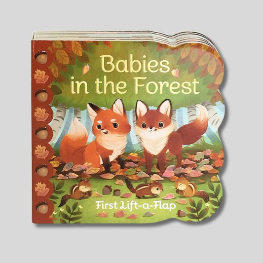 Babies in the forest small lift the flap board book with 2 foxes. Little Gift Nook