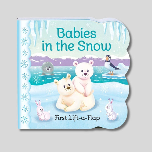 Babies in the snow lift a flap baby board book with polar bears cover. Little Gift Nook