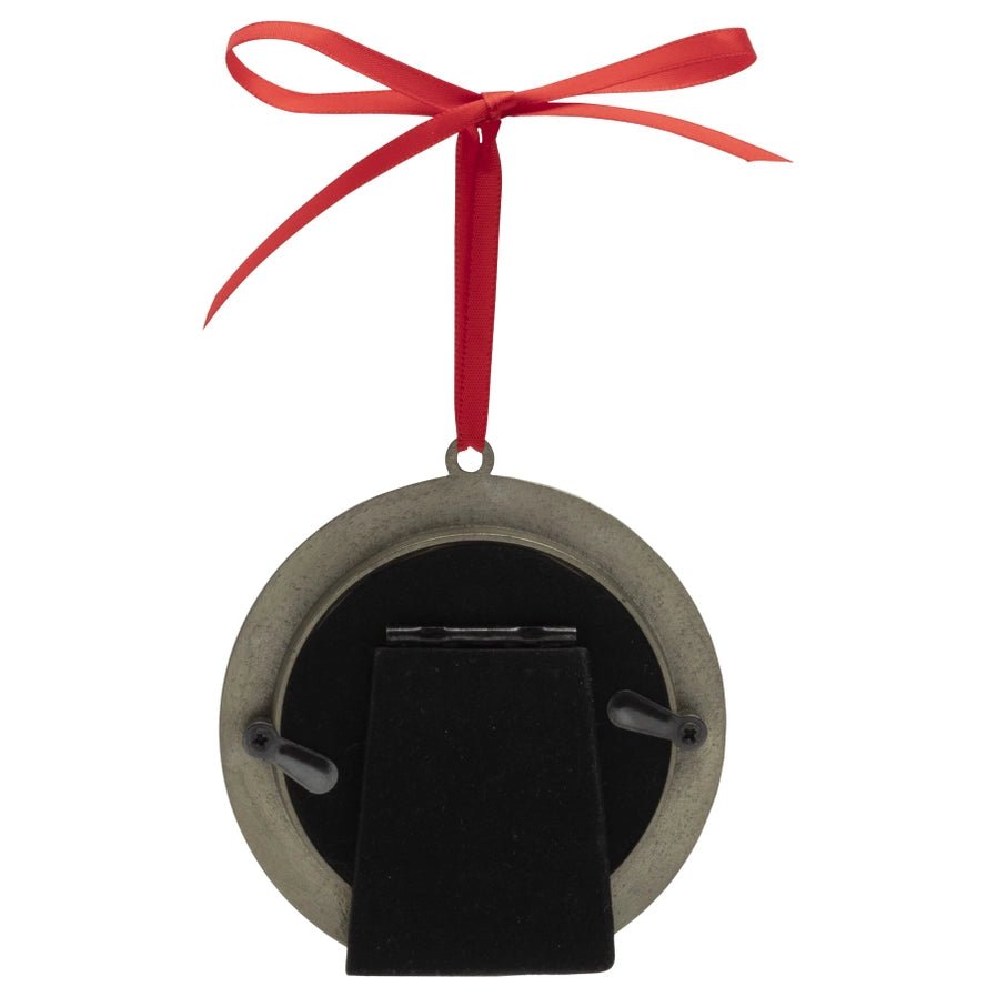 Fur Baby Pet Photo Ornament frame back view to open and insert picture.