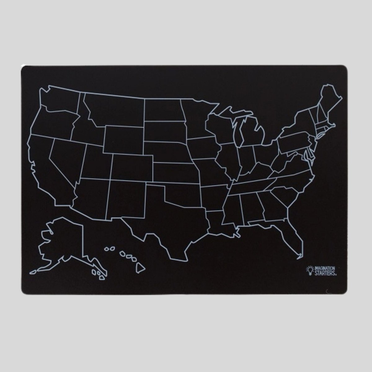 Imagination Starters black color and wipe off USA Map place mat. - Little Gift Nook