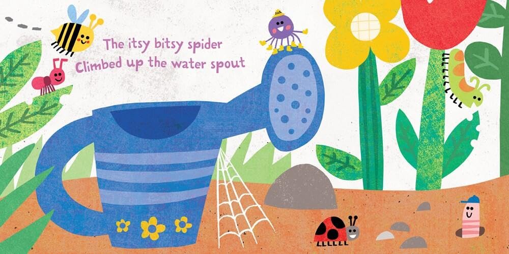The Itsy Bitsy Spider indestructible baby book water spout page.