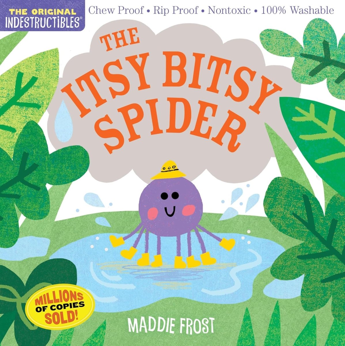 The Itsy Bitsy Spider rip and chew proof indestructible book cover. Little Gift Nook