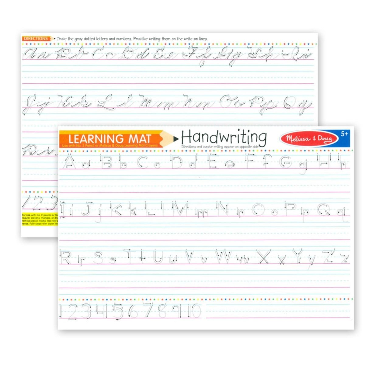 Melissa & Doug Handwriting Learning Mat. Double sided.- Little Gift Nook