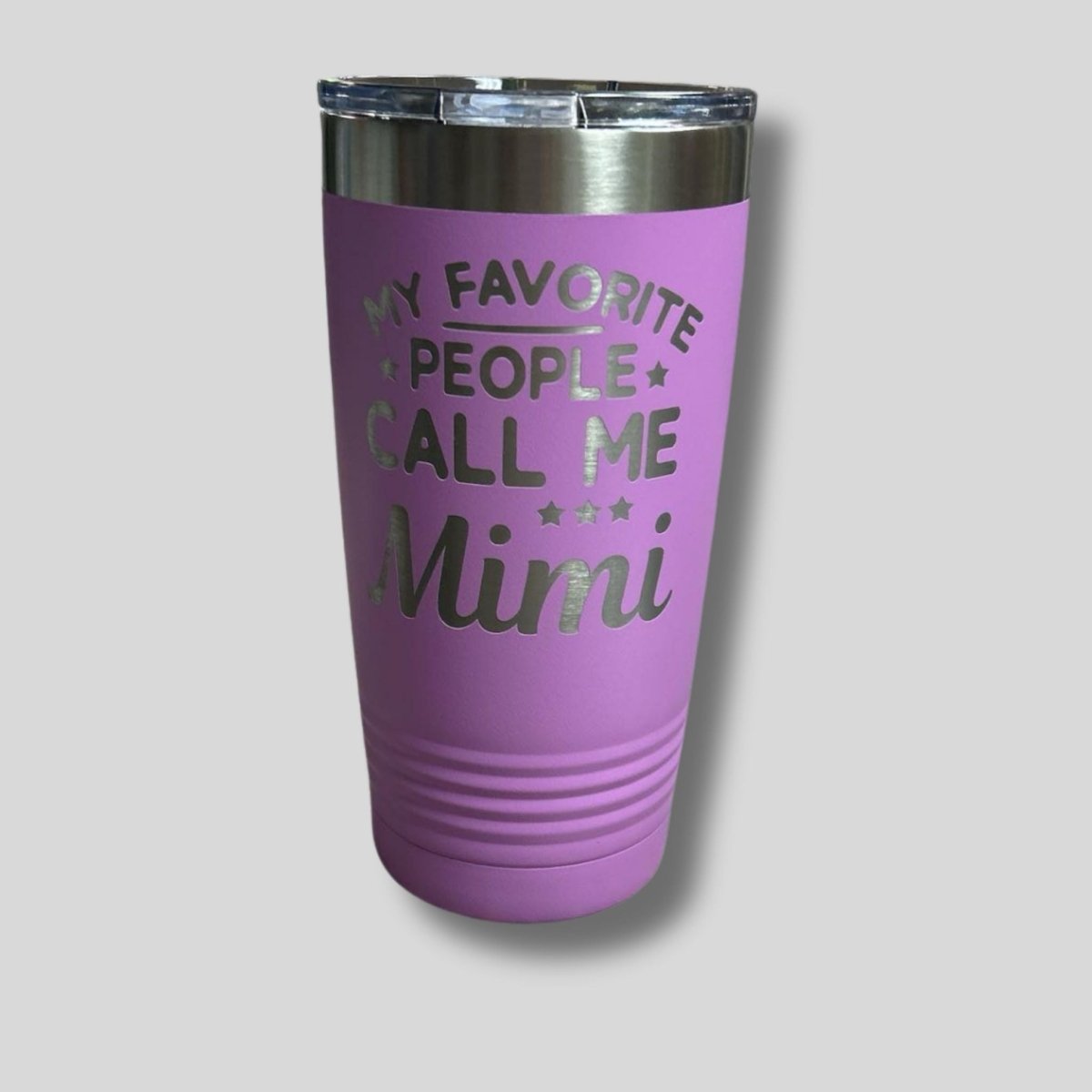 Mimi Nana Stainless Steel Tumbler. 20 oz. My favorite people call me Mimi purple tumbler- Little Gift Nook