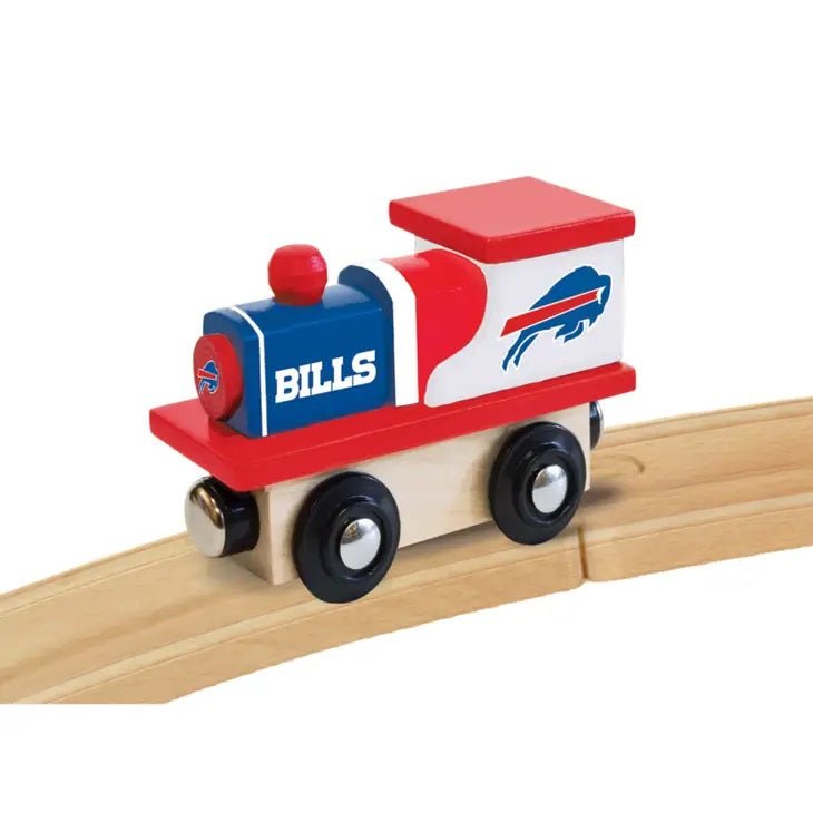 Buffalo Bills Toy Wooden Train Engine on track. Fits Thomas and Brio Tracks. - Little Gift Nook