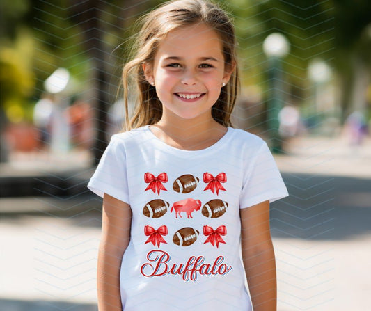Buffalo Football Red Bows PNG Download - Little Gift Nook