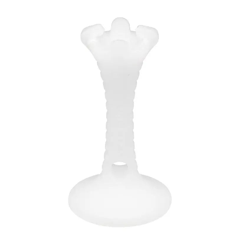The Teething Egg The Grippy Stick. White plastic handle that clips onto the Teething Egg teether and makes it easy for baby to hold. - Little Gift Nook