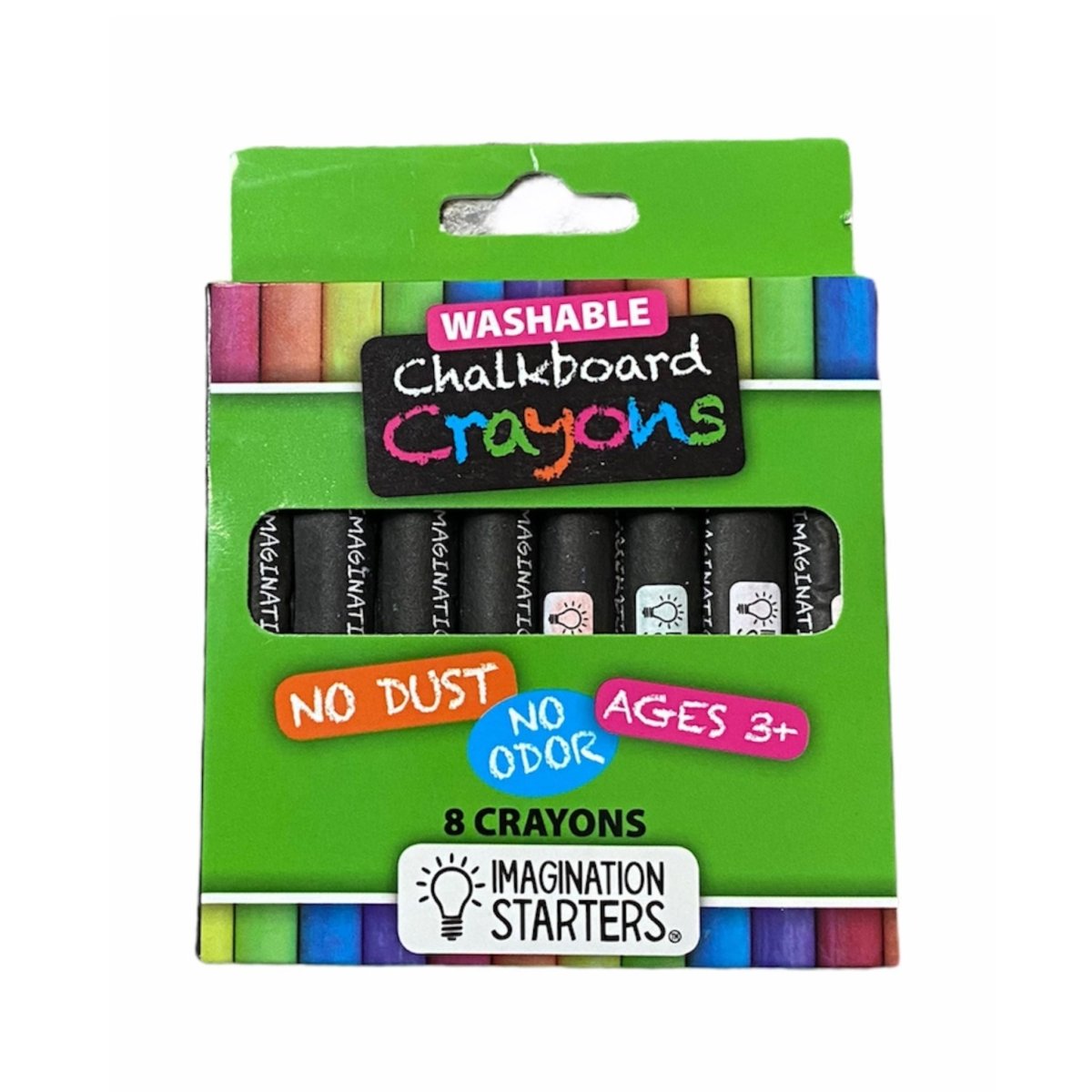 magination Starters Washable Chalkboard Placemat Crayons 8 pack - Little Gift Nook
