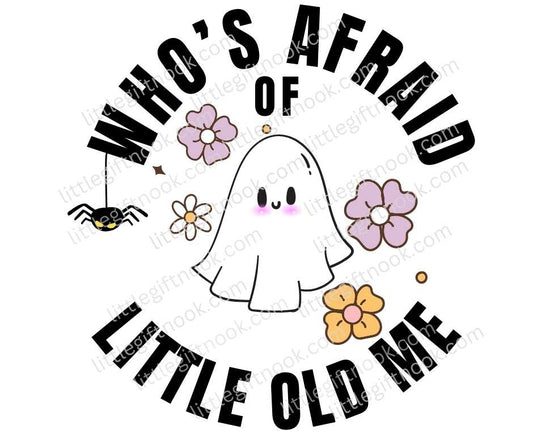 Who's Afraid of Little Old Me Ghost spider PNG digital image download for halloween and ts fans - Little Gift Nook