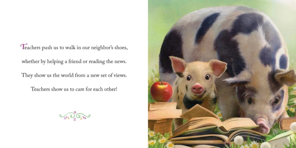Why We Need Teachers Book 17 page book teacher and student pigs values and lessons of teachers - little gift nook