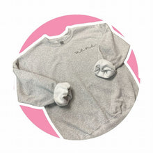 Load image into Gallery viewer, Heather Gray soft Mama crewneck sweatshirt.
