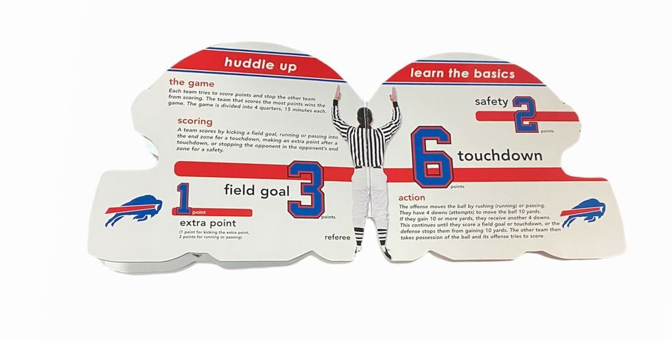 Buffalo Bills 101 Board Book for baby toddler. Huddle up & learn the basics. Perfect baby shower gift! - Little Gift Nook