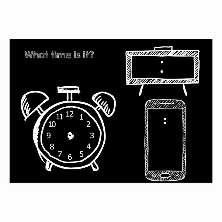 Imagination Starters What Time is it? Chalkboard Placemat - Little Gift Nook