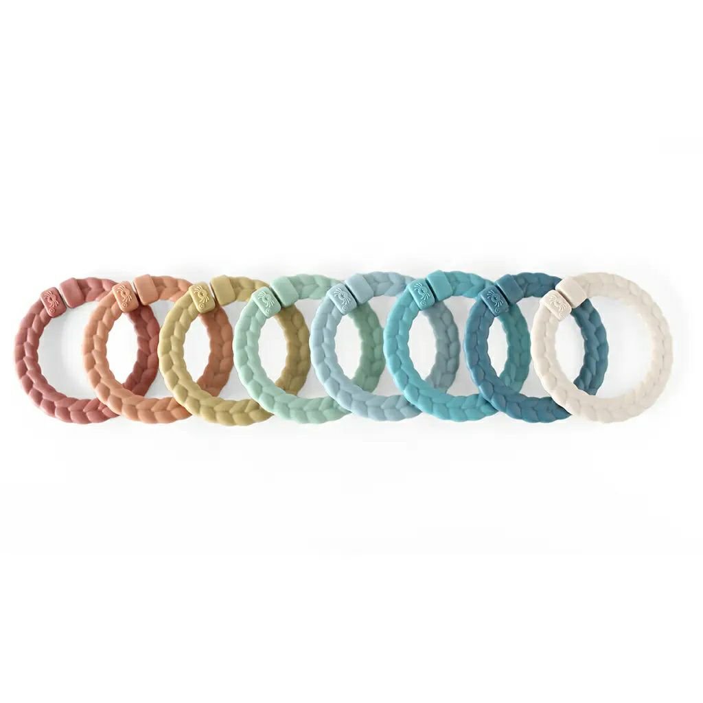 Itzy Ritz Linking Baby Rings in rainbow colors. Connect toys to car seats and strollers.- Little Gift Nook