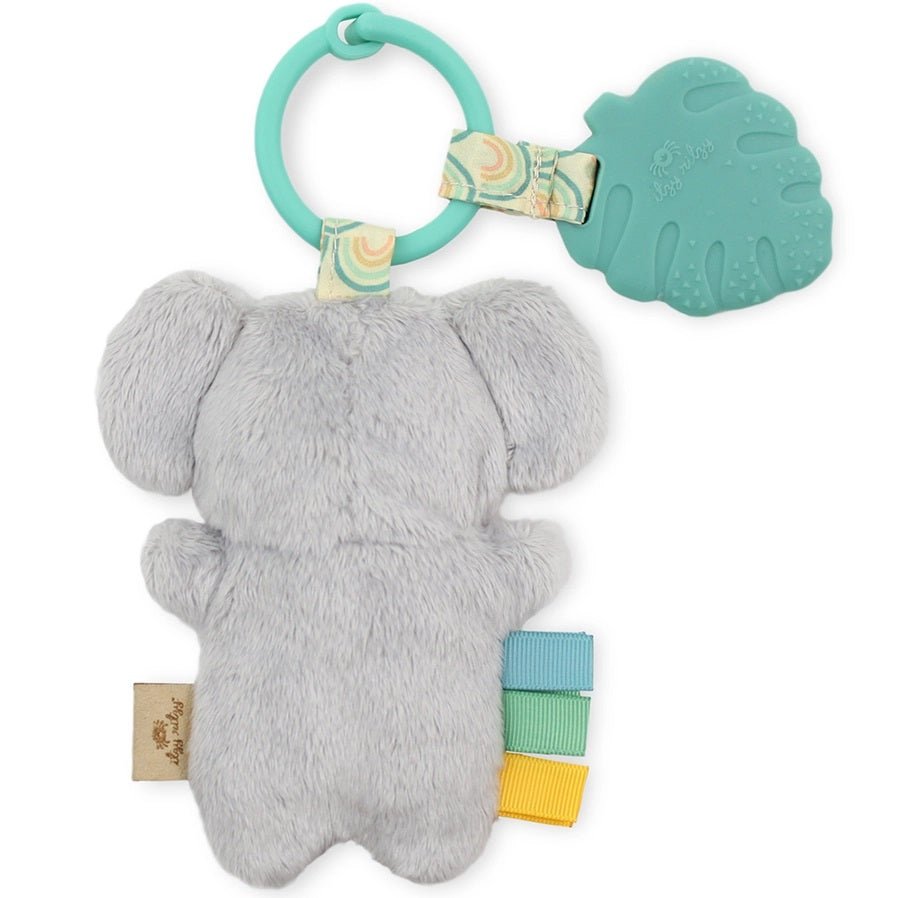 Itzy Ritzy Itzy Pal™ Koala Plush + Teether. Back view of toy. - Little Gift Nook