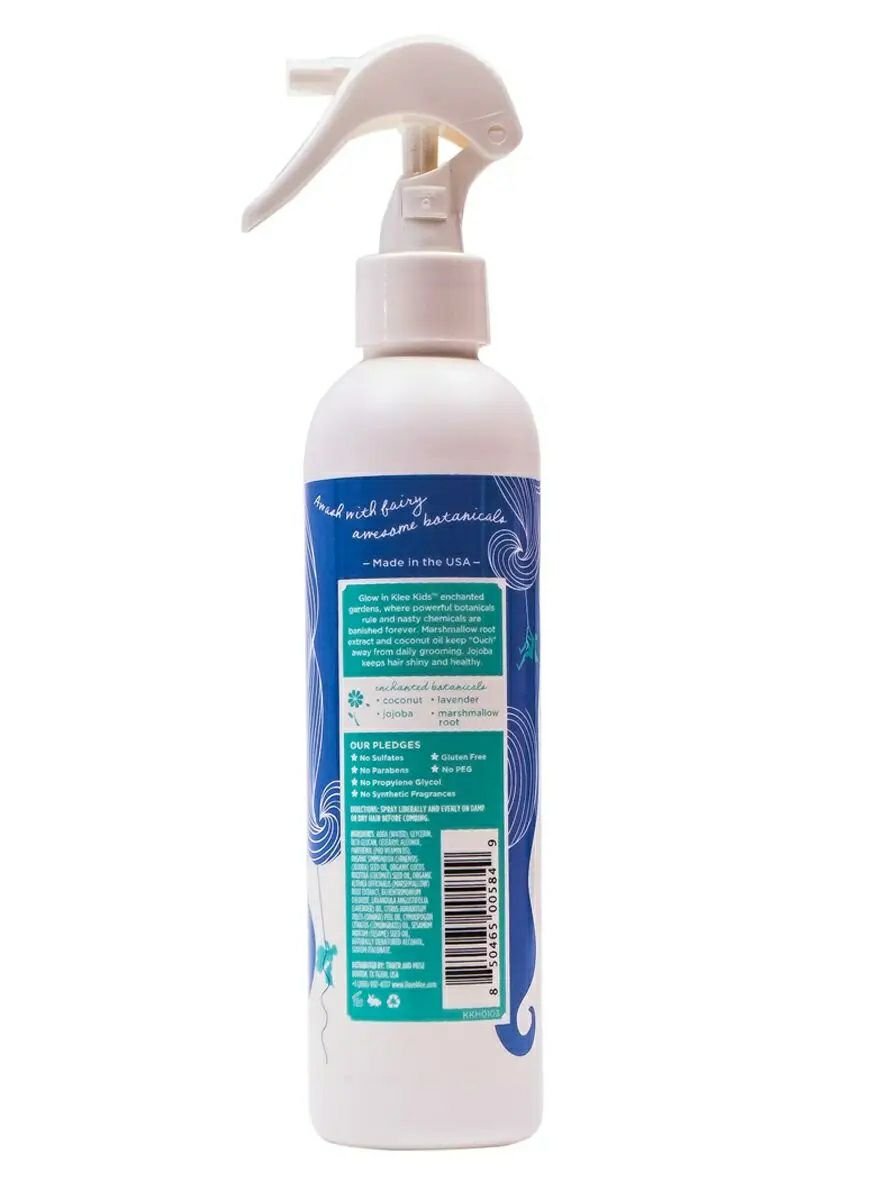 Klee Naturals Magical Detangler Spray – Coconut Oil & Marshmallow Root 8oz bottle with spray spout - Little Gift Nook