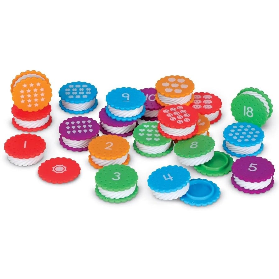Learning Resources Mini Number Cookies. Sorting Counting Matching toy. Match numbers with symbols on cookies. - Little Gift Nook