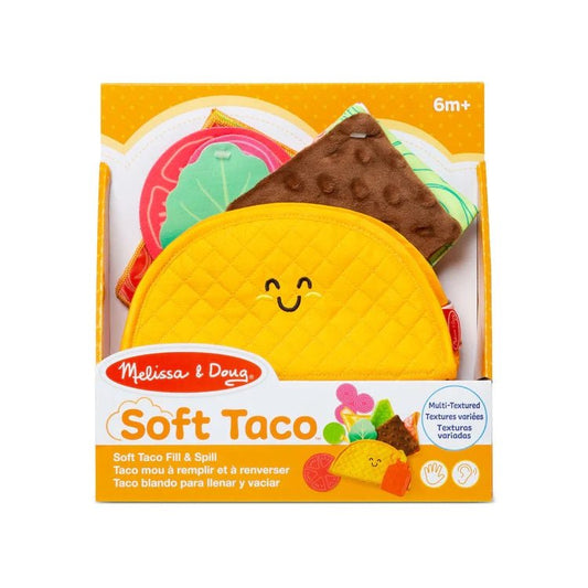 Melissa & Doug Fill & Spill Soft Taco Baby Toy. Sensory textured baby toy. 6 months and up. - Little Gift Nook