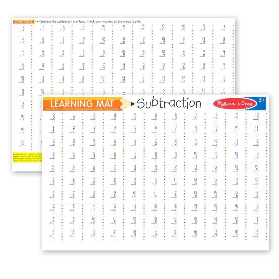 Melissa & Doug Subtraction Learning Mat - Little Gift Nook