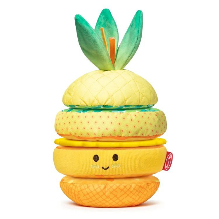 Melissa & Doug Pineapple Soft Stacker for baby. Soft textured pieces. - Little Gift Nook