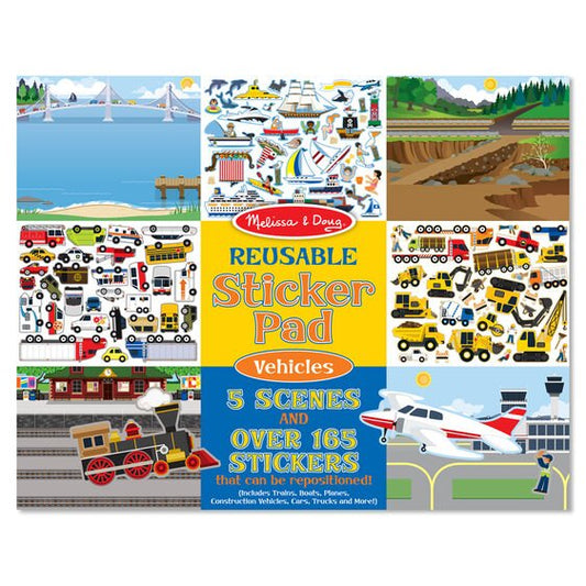 Melissa & Doug Reusable Sticker Pad Vehicles - Little Gift Nook