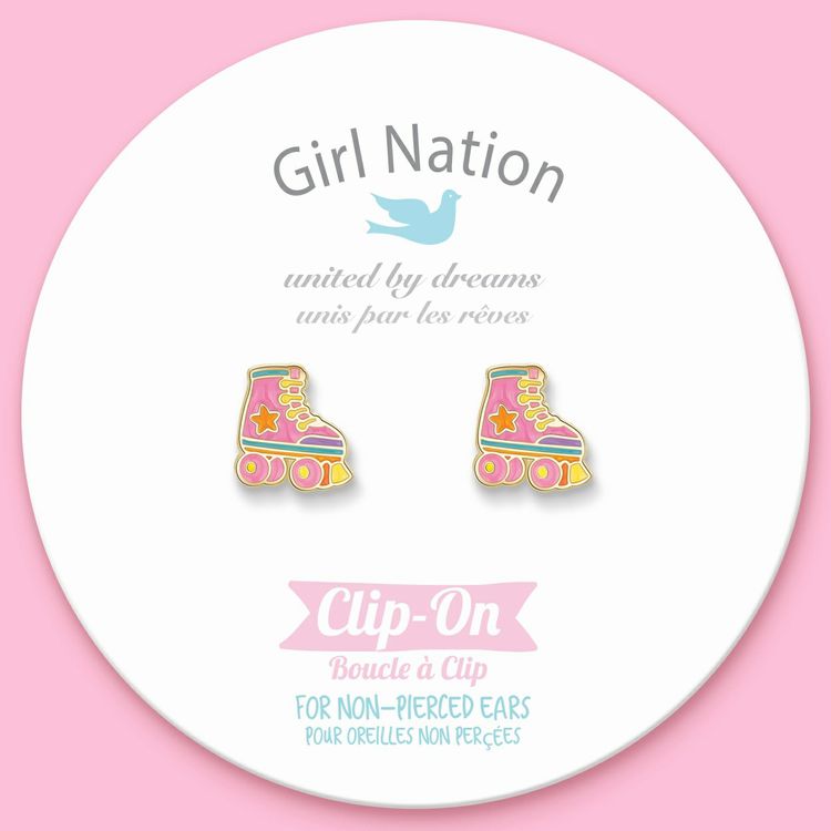 Roller Skates Lead Free CLIP ON Earrings - Little Gift Nook