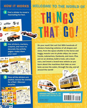 Load image into Gallery viewer, Peel &amp; Discover Things That Go! Cars, Trucks, &amp; Trains Sticker Activity Book NEW