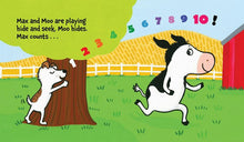 Load image into Gallery viewer, Peek-A-Moo! Hide and Seek with Max &amp; Moo Life the Flap Book!