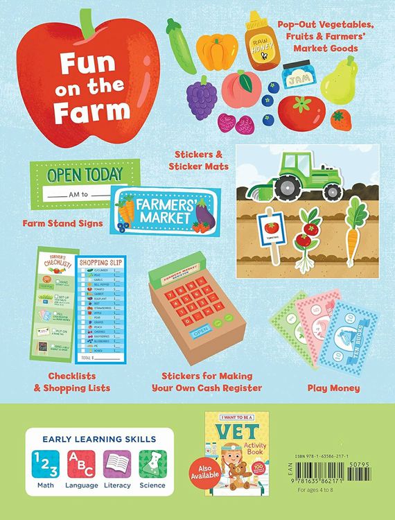I Want to be a Farmer Activity Book back cover.