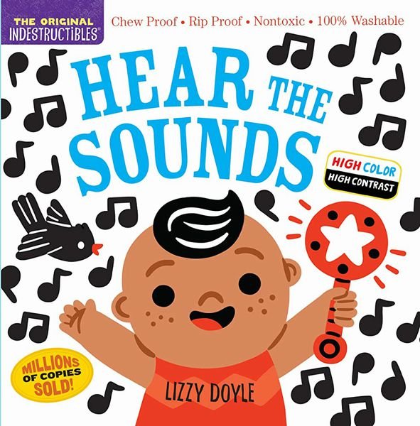 Indestructible Hear the Sounds high contrast rip proof book. Little Gift Nook