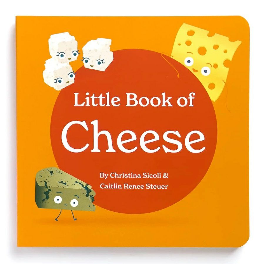 Little Book of Cheese Board Book. Book goes through all types of cheese with cute faces.- Little Gift Nook
