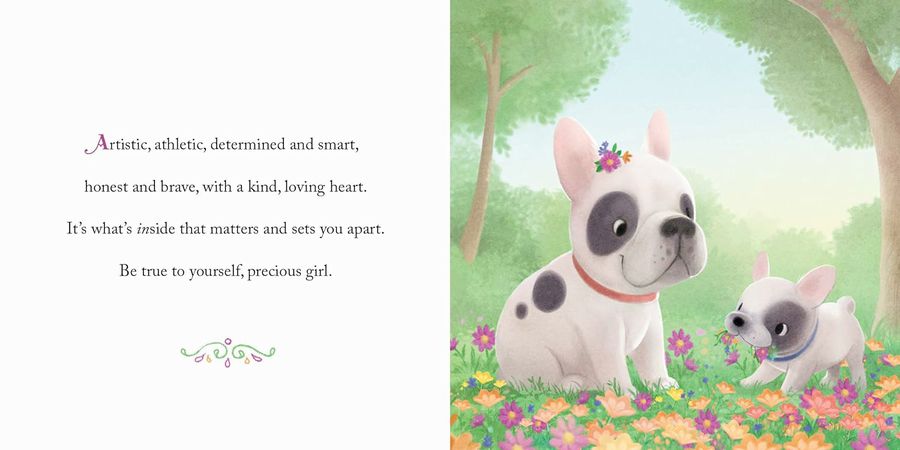 Inside Why a Daughter needs a Dad book with dad daughter dogs.
