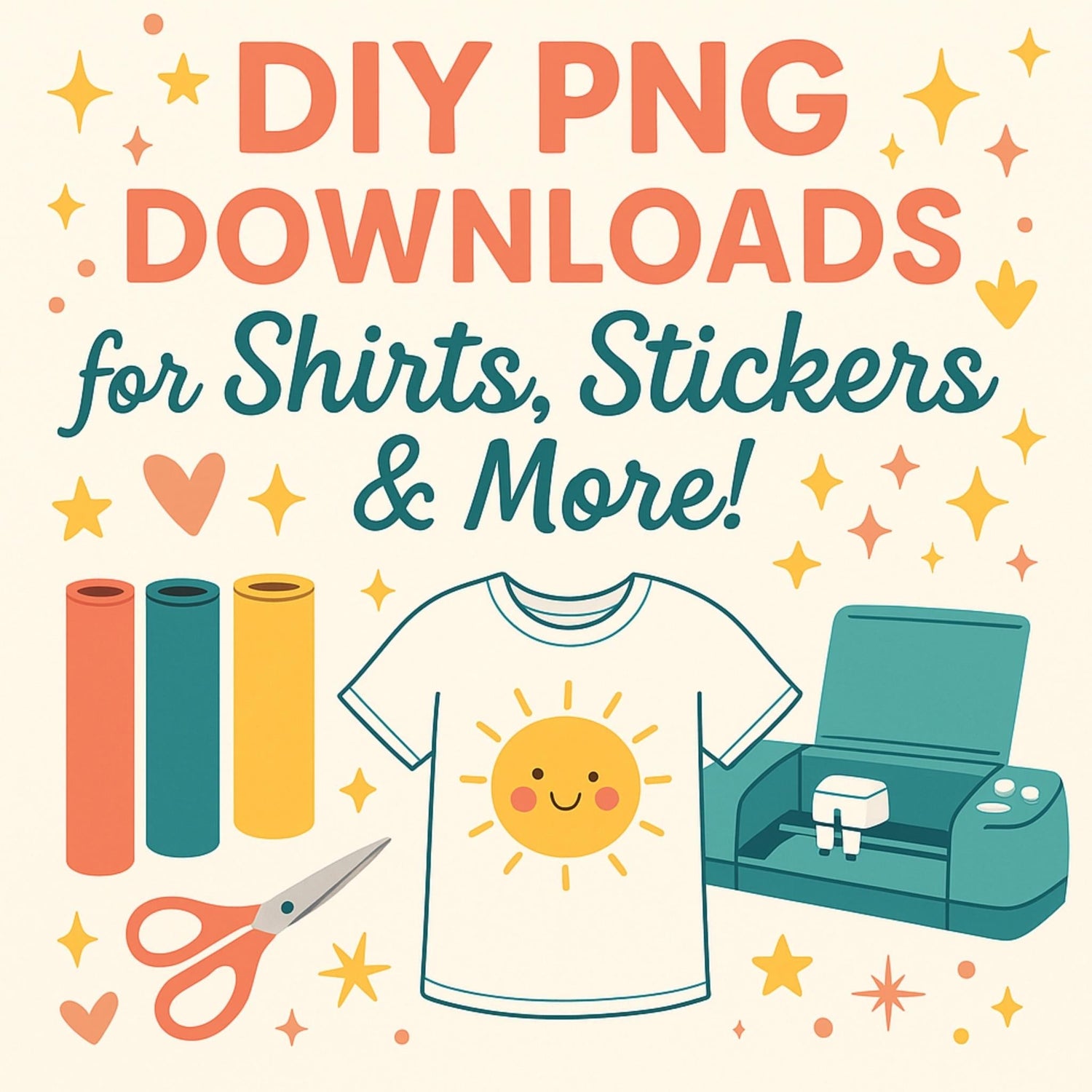DIY PNG Downloads for shirts, stickers, and more! Little Gift Nook