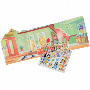 Bluey stickers and fold out scene. Stickers are reusable.