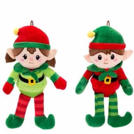 8" Elf Plush Doll. Personalize plush elf ornament doll. Boy or Girl. - Little Gift Nook