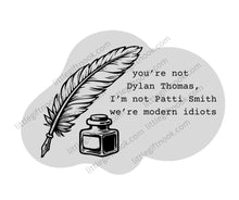 Load image into Gallery viewer, Poets Feather Pen Sticker 3.5&quot; - Little Gift Nook