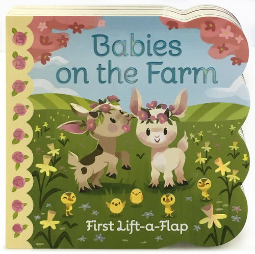 Babies On the Farm Lift-A-Flap Board Book. Chucky thick pages and flaps, perfect for little hands! Promotes empathy, family, and fine motor skills. Little Gift Nook.