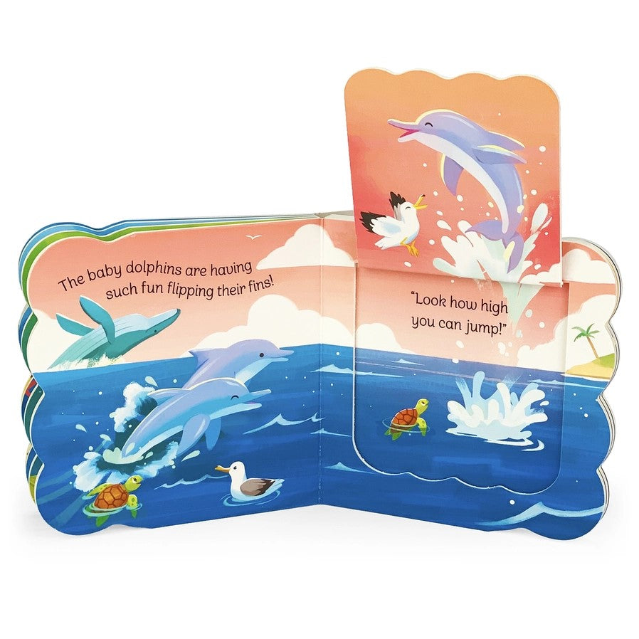 Babies in the Ocean Lift-A-Flap Board Book. Explore the ocean with adorable animals. Chunky flaps! - Little Gift Nook.